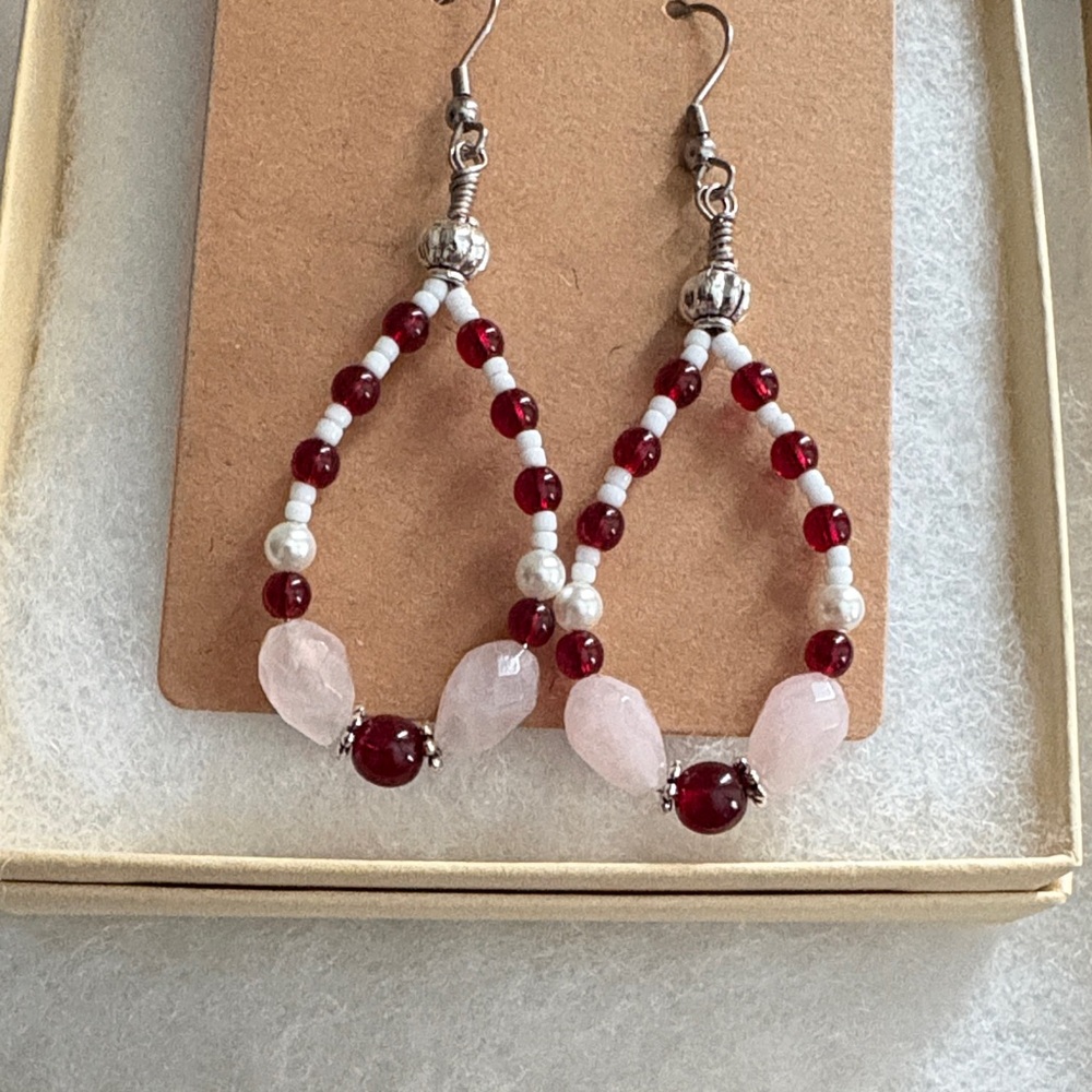 Chic Beaded Teardrop Earrings
